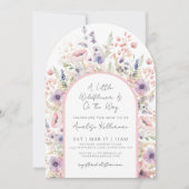 Invitation A Little Wildflower Floral Baby Shower (Devant)