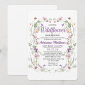 Invitation A Little Wildflower Is on Her Way (Devant / Derrière)