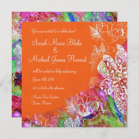 Invitation à l'oasis tropicale (Devant / Derrière)