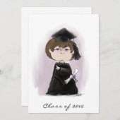 Invitation à l'obtention du diplôme (Devant / Derrière)