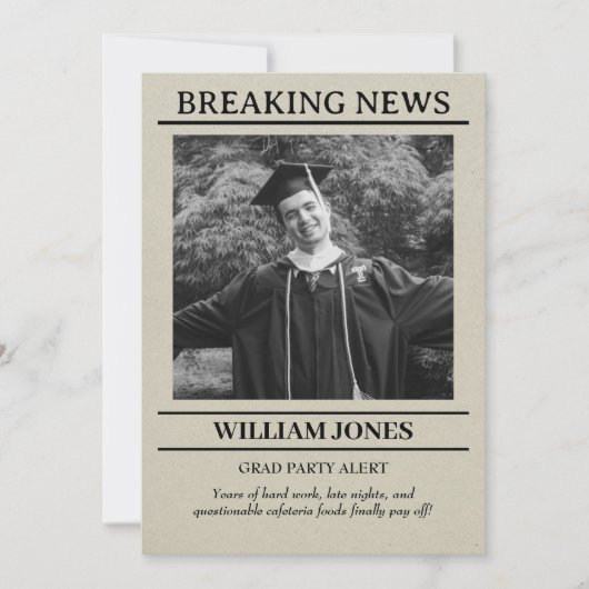 Invitation à l'obtention du diplôme (Devant)