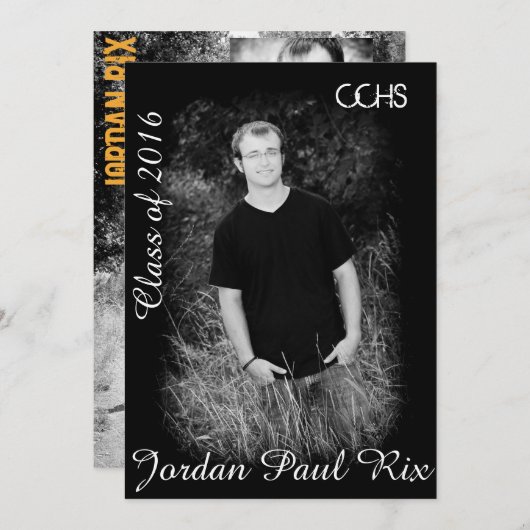 Invitation à l'obtention du diplôme (Devant / Derrière)