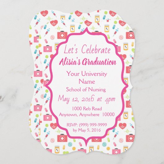 Invitation à l'obtention du diplôme de l'école de (Devant / Derrière)