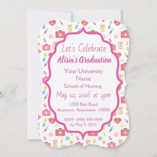 Invitation à l'obtention du diplôme de l'école de (Devant)