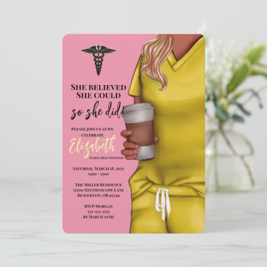 Invitation à l'obtention du diplôme de l'école de (Debout devant)