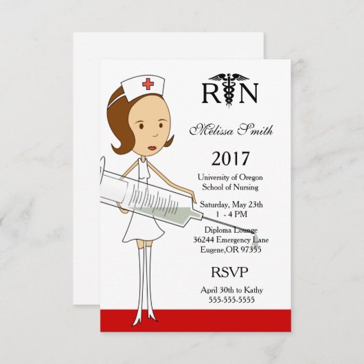 Invitation à l'obtention du diplôme de l'école de (Devant / Derrière)