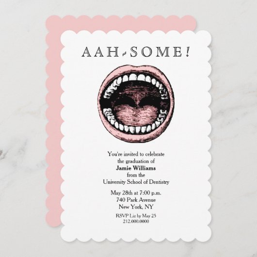 Invitation à l'obtention du diplôme de l'école den (Devant / Derrière)