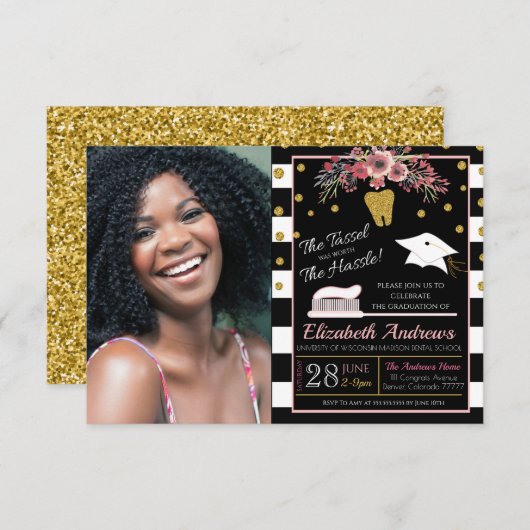 Invitation à l'obtention du diplôme de l'école den (Devant / Derrière)