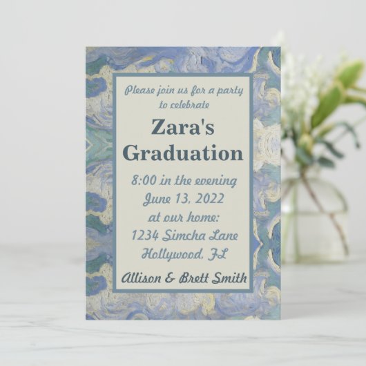 Invitation à l'obtention d'un diplôme dans le cham (Debout devant)