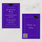 Invitation à l'obtention d'un diplôme de code QR C (Devant / Derrière)