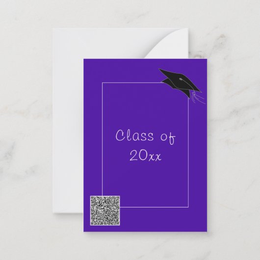 Invitation à l'obtention d'un diplôme de code QR C (Dos)