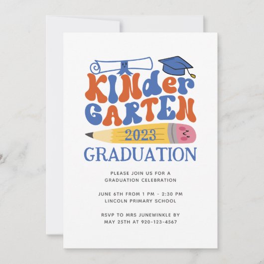 Invitation à l'obtention d'un diplôme de la classe (Devant)