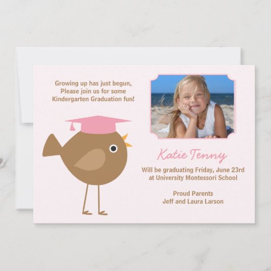 Invitation à l'obtention d'un diplôme de maternell (Devant)