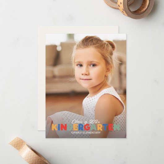 Invitation à l'obtention d'un diplôme de maternell (Devant/Arrière en situation)