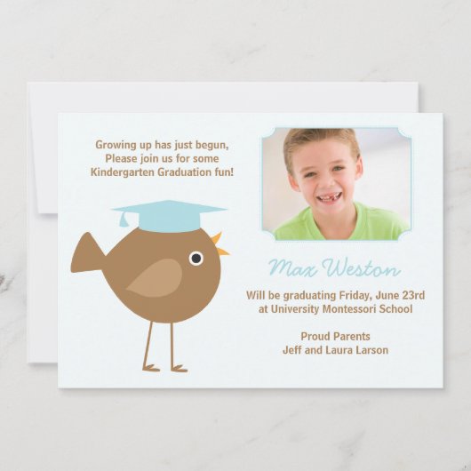 Invitation à l'obtention d'un diplôme de maternell (Devant)