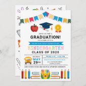 Invitation à l'obtention d'un diplôme de maternell (Devant / Derrière)