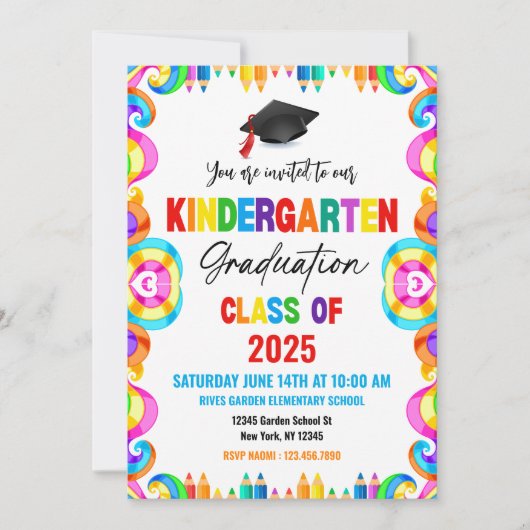 Invitation à l'obtention d'un diplôme d'études pré (Devant)