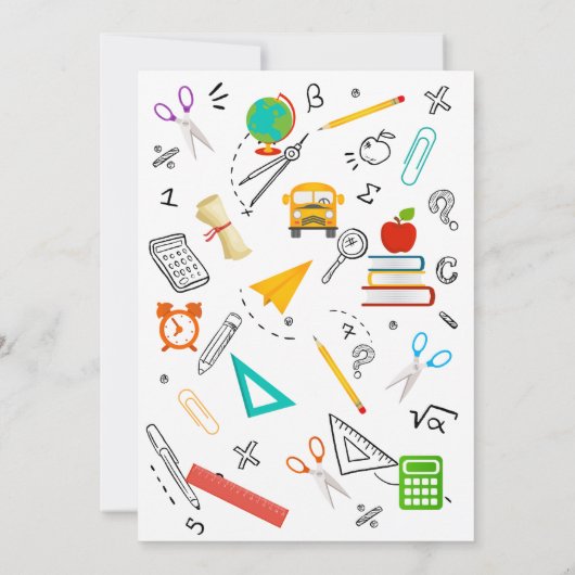 Invitation à l'obtention d'un diplôme préscolaire (Dos)