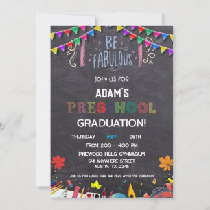 Invitation à l'obtention d'un diplôme préscolaire 