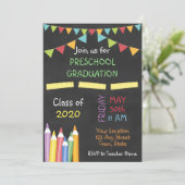 Invitation à l'obtention d'un diplôme préscolaire (Debout devant)