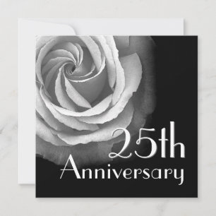 Invitation à l'occasion du 25e anniversaire - Rose