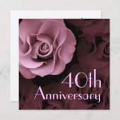 Invitation à l'occasion du 40e anniversaire de la  (Devant / Derrière)