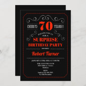 Invitation à l'occasion du 70e anniversaire de Sur (Devant / Derrière)