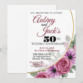 Invitation à l'occasion d'un anniversaire élégant (Devant / Derrière)