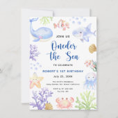 Invitation A L'OEIL De La Mer 1Er Anniversaire Sous La Mer (Devant)