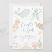 Invitation A L'OEIL De La Mer 1Er Anniversaire Sous La Mer (Devant)