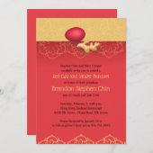 Invitation à l'oeuf rouge et au gingembre (Devant / Derrière)