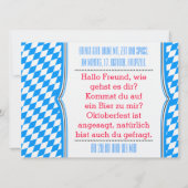 Invitation à l'Oktoberfest (Dos)