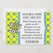 Invitation à l'Oktoberfest (Dos)