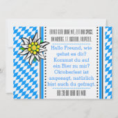 Invitation à l'Oktoberfest (Dos)