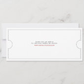 Invitation à longueur de thé de la carte unique de (Dos)