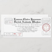 Invitation à longueur de thé du Telegram moderne (Devant / Derrière)