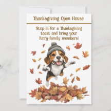 Invitation à l'Open House de Thanksgiving | Chien