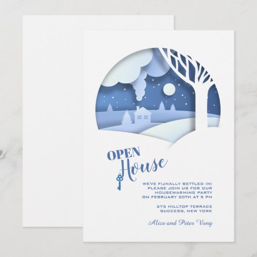 Invitation à l'Open House d'hiver (Devant / Derrière)