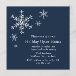 Invitation à l'Open House Glamor Holiday (bleu)