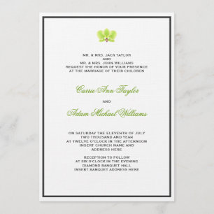 Invitation à l'orchidée verte