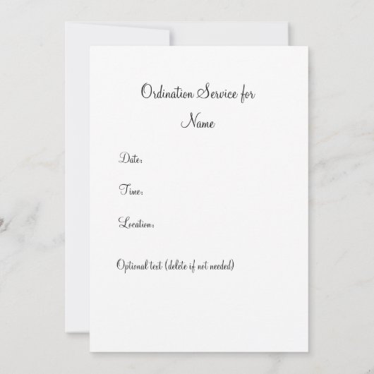 Invitation à l'organisation (Dos)