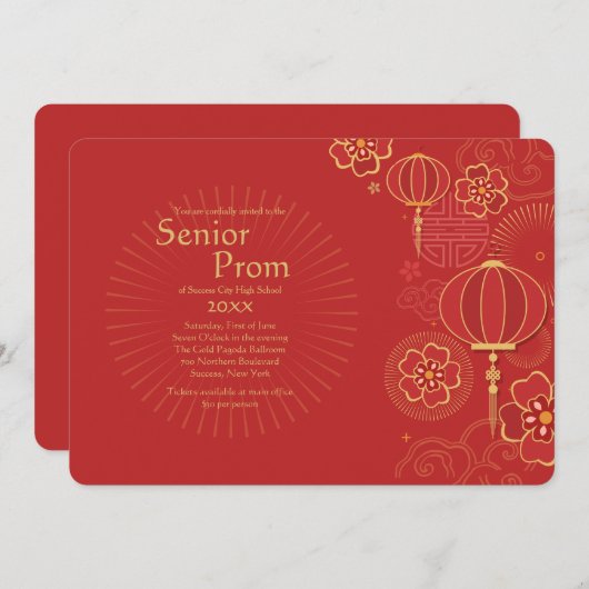 Invitation à l'Orient Express Prom (Devant / Derrière)