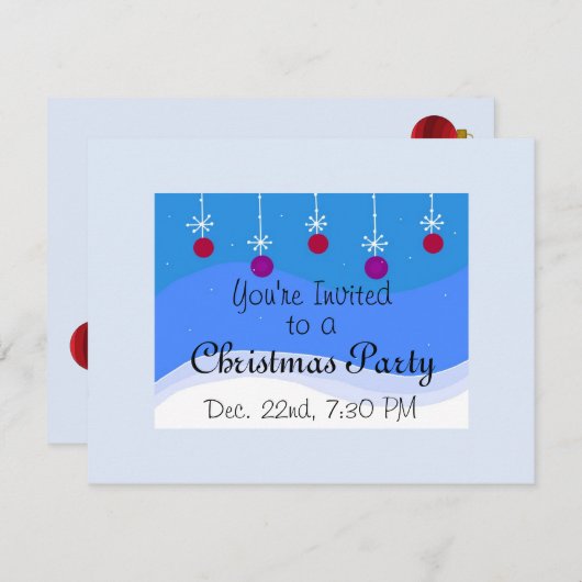 Invitation à l'ornement de Noël (Devant / Derrière)