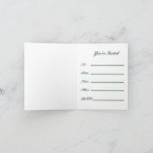 Invitation à l'ornement de Noël vert (Intérieur)