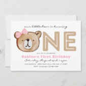 Invitation à l'ours de la fille (Devant)