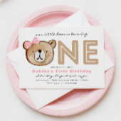 Invitation à l'ours de la fille