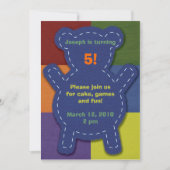 Invitation à l'ours en peluche (Devant)