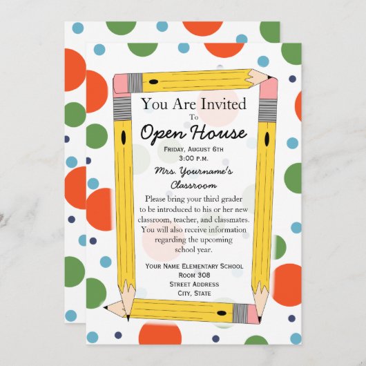 Invitation À L'Ouverture De L'École (Devant / Derrière)