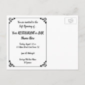 Invitation à l'ouverture du bar sportif du restaur (Dos)