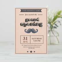 Invitation à l'ouverture du salon Barber Shop